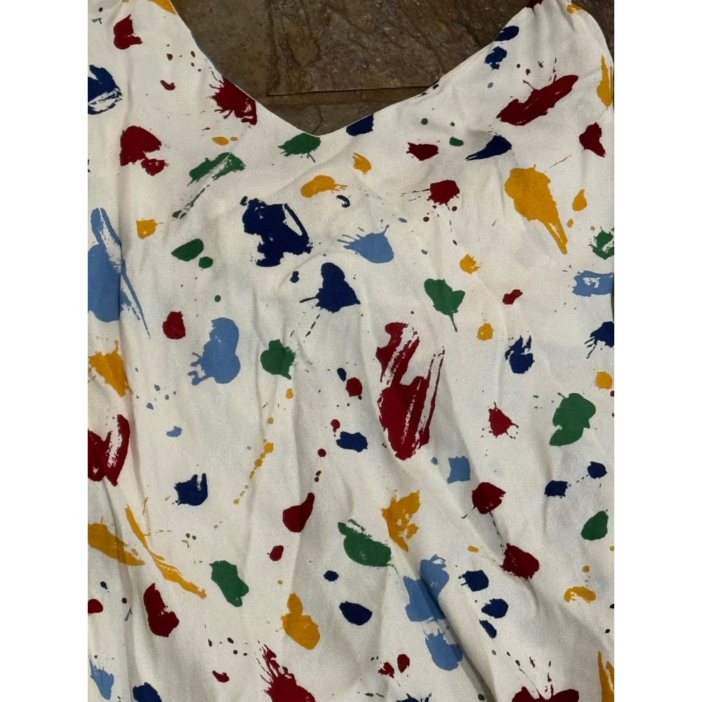 Reformation Nella Midi‎ Dress Artsy  Painted Lady  Slip Tie Back Viscose Y2K 2 S - Picture 5 of 7